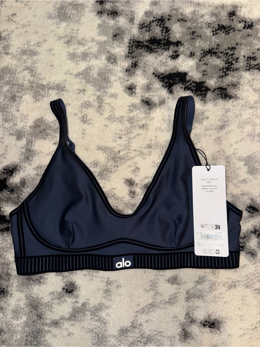 ALO Yoga Navy Seamless Light Support Bralette